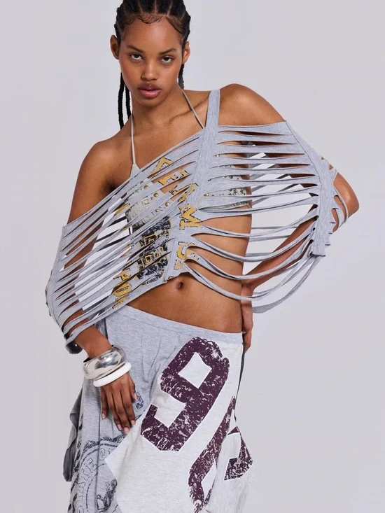 Jaded London Riley Slashed Multiway Cape Top - Picture 4 of 10